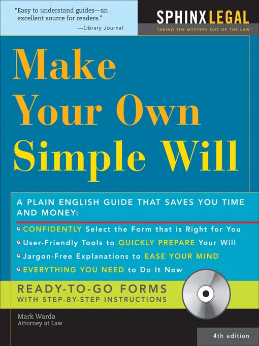 Title details for Make Your Own Simple Will, 4E by Mark Warda - Available